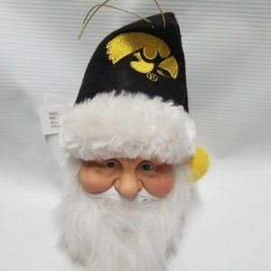 Iowa Hawkeyes Santa Christmas Ornament NCAA Big10 NEW